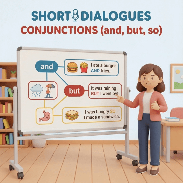 Acceder al tema: Conjunctions (and, but, so)
