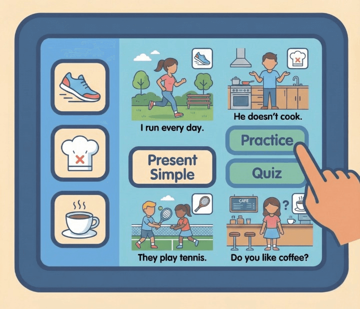 Acceder al tema: Present simple