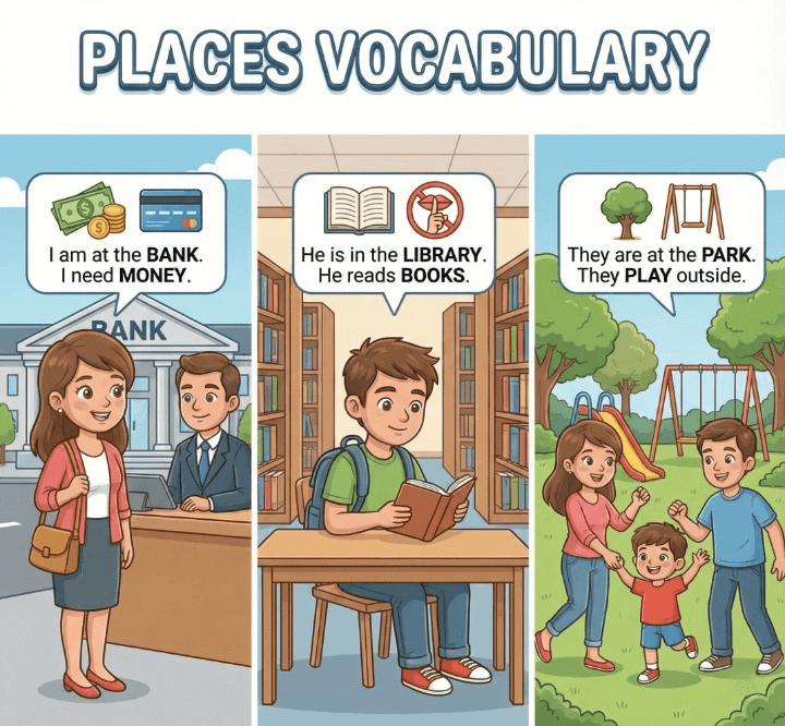 Acceder al tema: Places vocabulary