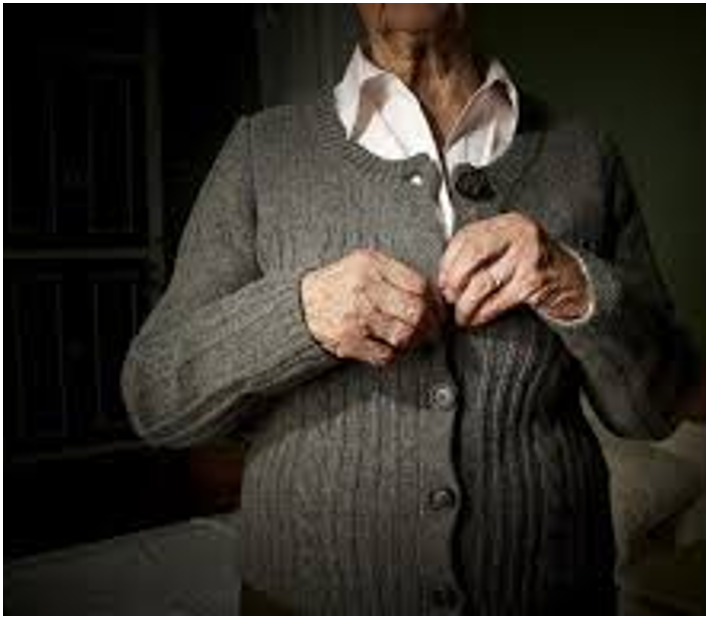 Actividades de vestido de la persona adulta mayor