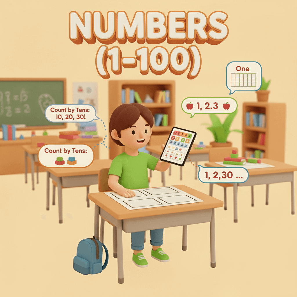 Acceder al tema: Numbers (1 a 100)