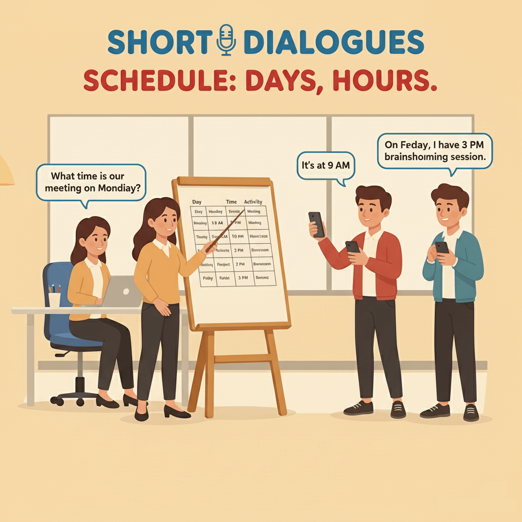 Acceder al tema: Talking about shedule